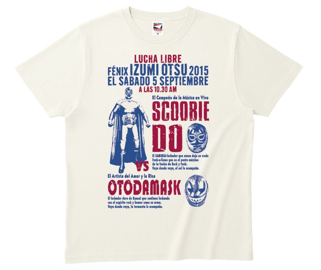 OTODAMA'15 ルチャリブレ Tシャツ（ナチュラル） - Scoobie Do 